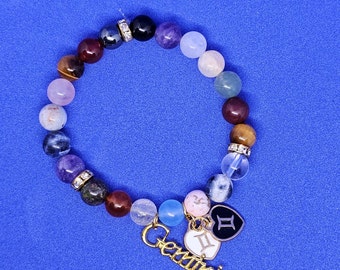 Pulsera de chakras del horóscopo de Géminis: curación con cristales y piedras preciosas naturales