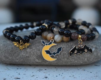 Colección Spooky Batz (conjuntos de pulseras de cristal)