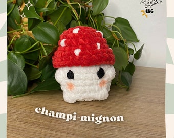 Peluche crochet champignon mignon, plushie cute mushroom