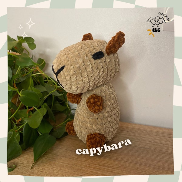 Peluche crochet capybara