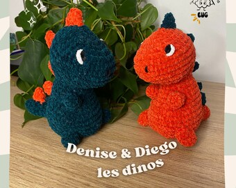 Peluche crochet dinosaure