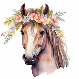 Edible horse 14 cm sugar paste cake topper cake image fondant (PF10)