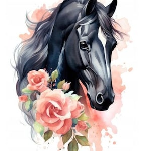 Edible horse 14 cm sugar paste cake topper cake image fondant (PF12)