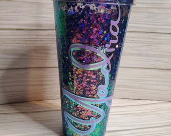 glitter tumbler personalized, custom glitter tumbler, snowglobe tumbler, tumbler, Starbucks snow globe tumbler, snowglobe