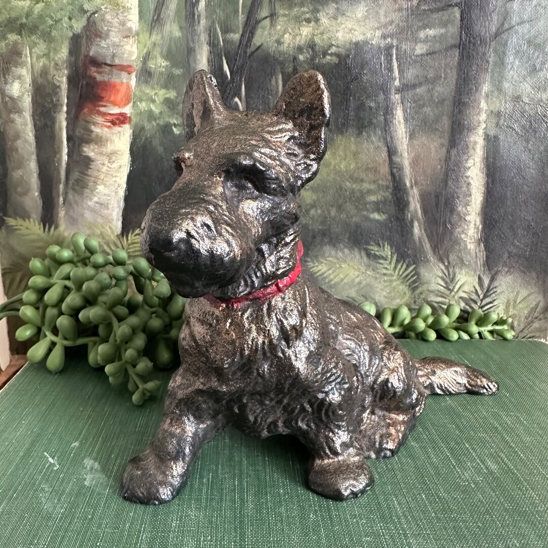 Antique 1900’s Cast Iron Hubley Scottish Terrier Dog Doorstop Etsy