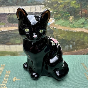 Vintage Lenox 1993 Frosted Crystal Glass Cat Figurine Excellent