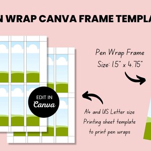 1.5&quot; x 4.75&quot; Pen Sublimation Template, Pen Wrap Template, Pen Labels Template, Glitter Pen Wraps, Epoxy Pen Wraps, Pen Sublimation Wraps