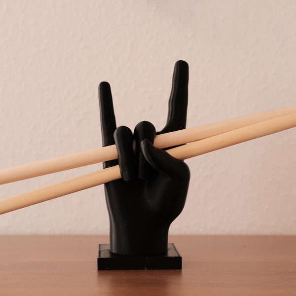 Trommelstock-Halter Rock Hand Faust für Drumsticks - 3D Druck Schlagzeuger Musiker Schlagstockhalter Drummer