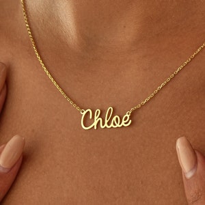 14K Gold Personalized Name Necklace , Personalized Jewelry , Gold Necklace , Custom Name Necklace , Kids Name Necklace , Gold Chain Necklace