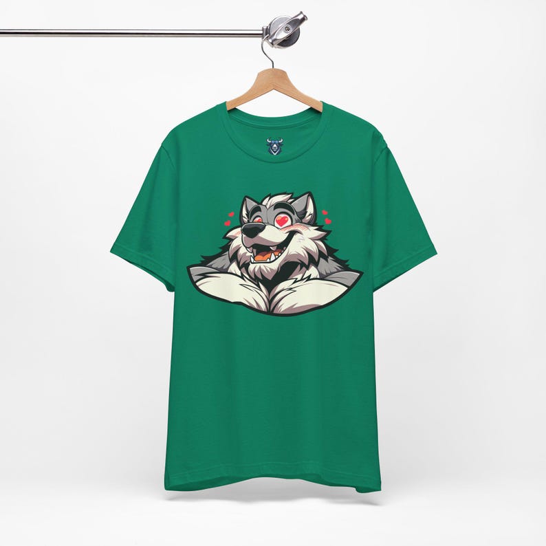 Lovestruck Muscular Werewolf T-Shirt, Furry Shirt, Wolf Fursona Pride Top, Furry Canine Tee, Gift for Furries and Werewolf Fans image 9