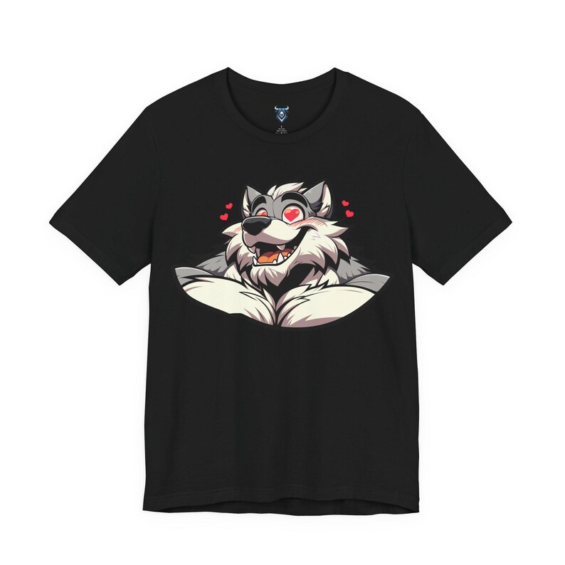 Lovestruck Muscular Werewolf T-Shirt, Furry Shirt, Wolf Fursona Pride Top, Furry Canine Tee, Gift for Furries and Werewolf Fans image 4