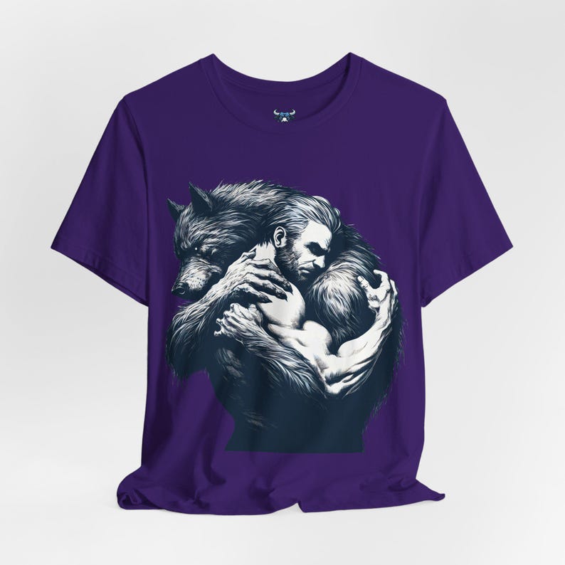 Man and Werewolf T-shirt Pride Unisex Top Mens Adult Tee Shirt Gift For Womens, Gay Werewolf Top, Gift for Monster Fans, LGBTQ Inclusive image 13
