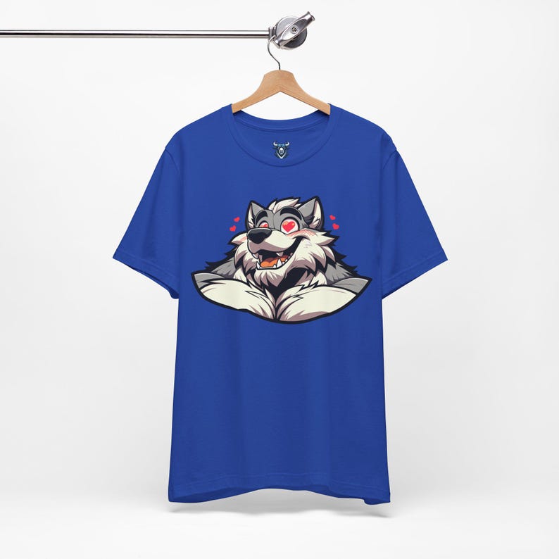 Lovestruck Muscular Werewolf T-Shirt, Furry Shirt, Wolf Fursona Pride Top, Furry Canine Tee, Gift for Furries and Werewolf Fans image 5