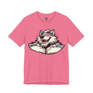 Lovestruck Muscular Werewolf T-Shirt, Furry Shirt, Wolf Fursona Pride Top, Furry Canine Tee, Gift for Furries and Werewolf Fans image 6