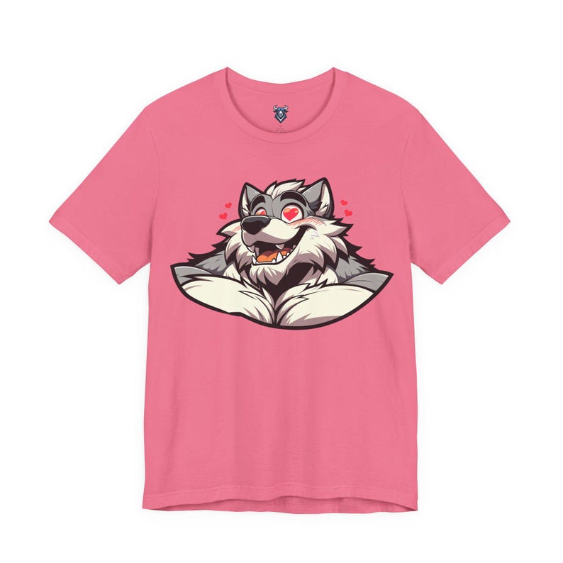 Lovestruck Muscular Werewolf T-Shirt, Furry Shirt, Wolf Fursona Pride Top, Furry Canine Tee, Gift for Furries and Werewolf Fans image 6
