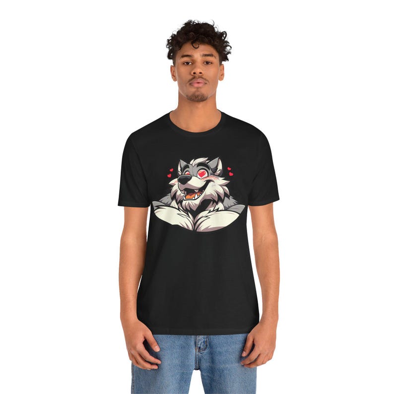 Lovestruck Muscular Werewolf T-Shirt, Furry Shirt, Wolf Fursona Pride Top, Furry Canine Tee, Gift for Furries and Werewolf Fans image 16