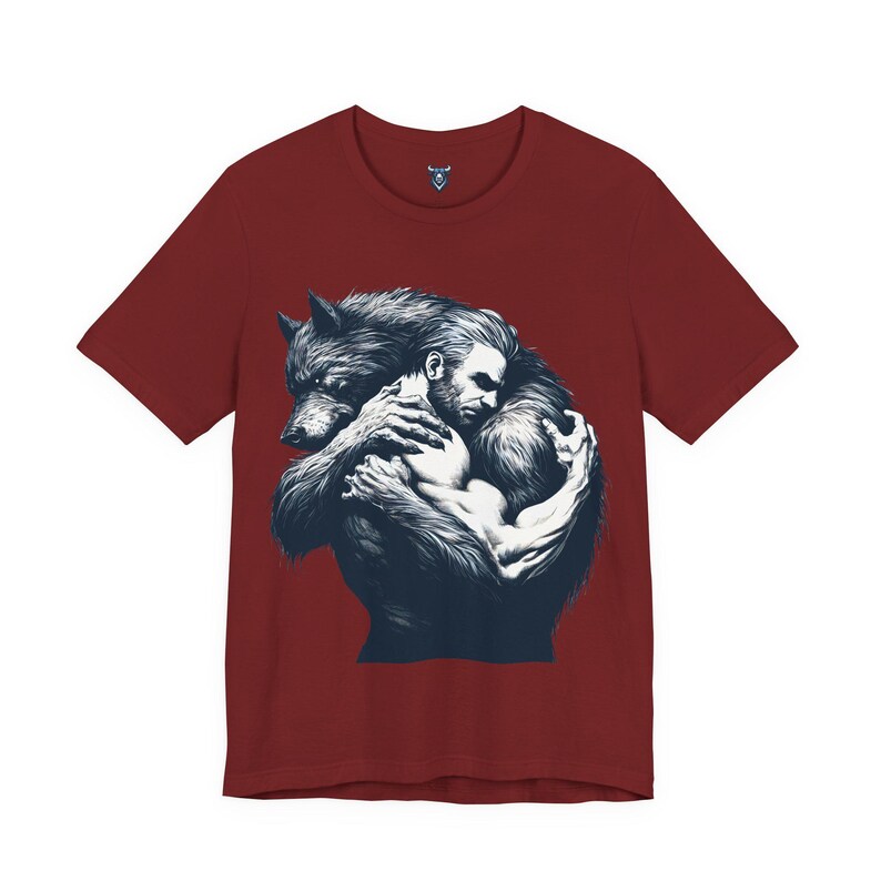 Man and Werewolf T-shirt Pride Unisex Top Mens Adult Tee Shirt Gift For Womens, Gay Werewolf Top, Gift for Monster Fans, LGBTQ Inclusive image 12