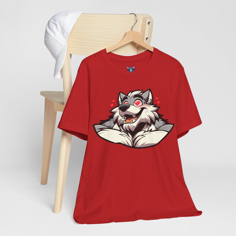 Lovestruck Muscular Werewolf T-Shirt, Furry Shirt, Wolf Fursona Pride Top, Furry Canine Tee, Gift for Furries and Werewolf Fans image 13