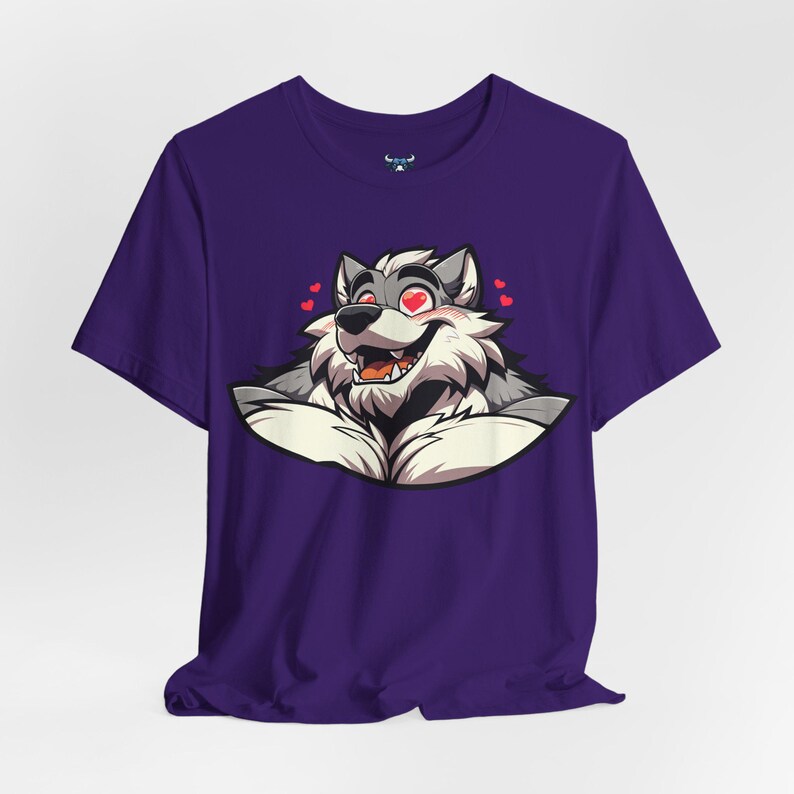 Lovestruck Muscular Werewolf T-Shirt, Furry Shirt, Wolf Fursona Pride Top, Furry Canine Tee, Gift for Furries and Werewolf Fans image 10