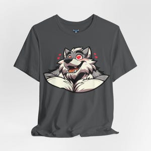 Lovestruck Muscular Werewolf T-Shirt, Furry Shirt, Wolf Fursona Pride Top, Furry Canine Tee, Gift for Furries and Werewolf Fans image 11