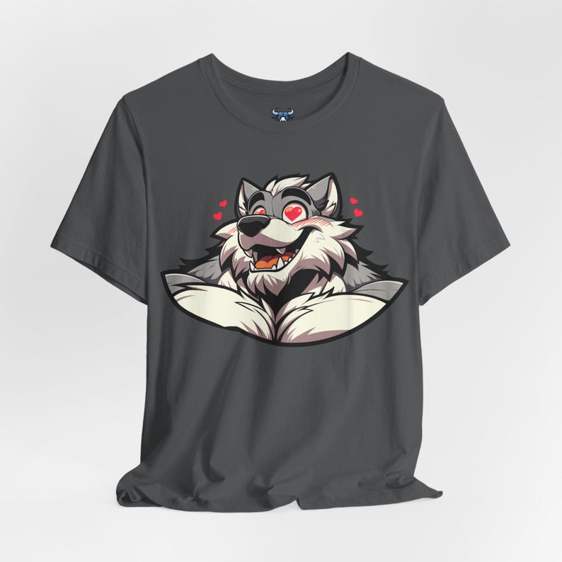 Lovestruck Muscular Werewolf T-Shirt, Furry Shirt, Wolf Fursona Pride Top, Furry Canine Tee, Gift for Furries and Werewolf Fans image 11