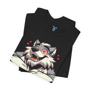 Lovestruck Muscular Werewolf T-Shirt, Furry Shirt, Wolf Fursona Pride Top, Furry Canine Tee, Gift for Furries and Werewolf Fans image 15