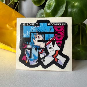 Rei Ayanami Kanji Glossy Transfer Sticker