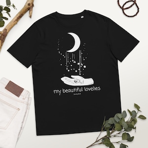 Destiny Deck &quot;My Beautiful Lovelies&quot; White Text Unisex organic cotton t-shirt