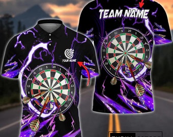 Breath Of Thunder Darts Polo - Custom Name & Team - Dart League Essential - Dart Competition Apparel - Unique Gift - Personalized Gift