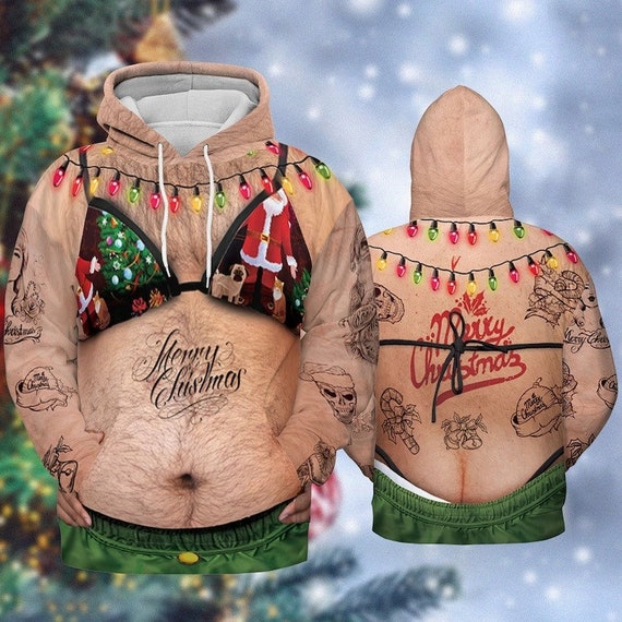 Ugly hairy top christmas sweater