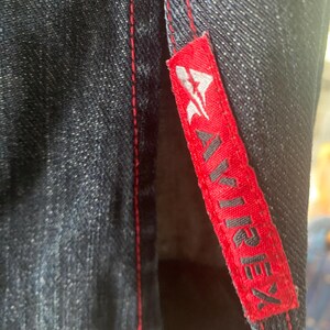 Vintage Avirex Oversized Denim Jacket XL | Y2K Embroidered Streetwear Trucker image 7
