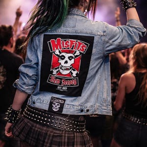 Misfits Levis Denim Jacke Officeller Merch Back Patch 90's Vintage