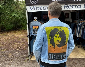 Hand painted denim jacket Jim Morrison The Doors