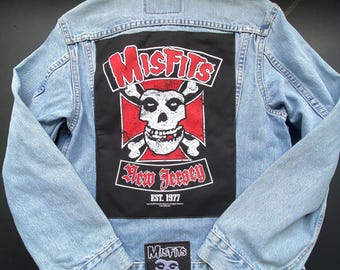 Misfits Levis Denim Jacket Official Merch Back Patch 90's Vintage