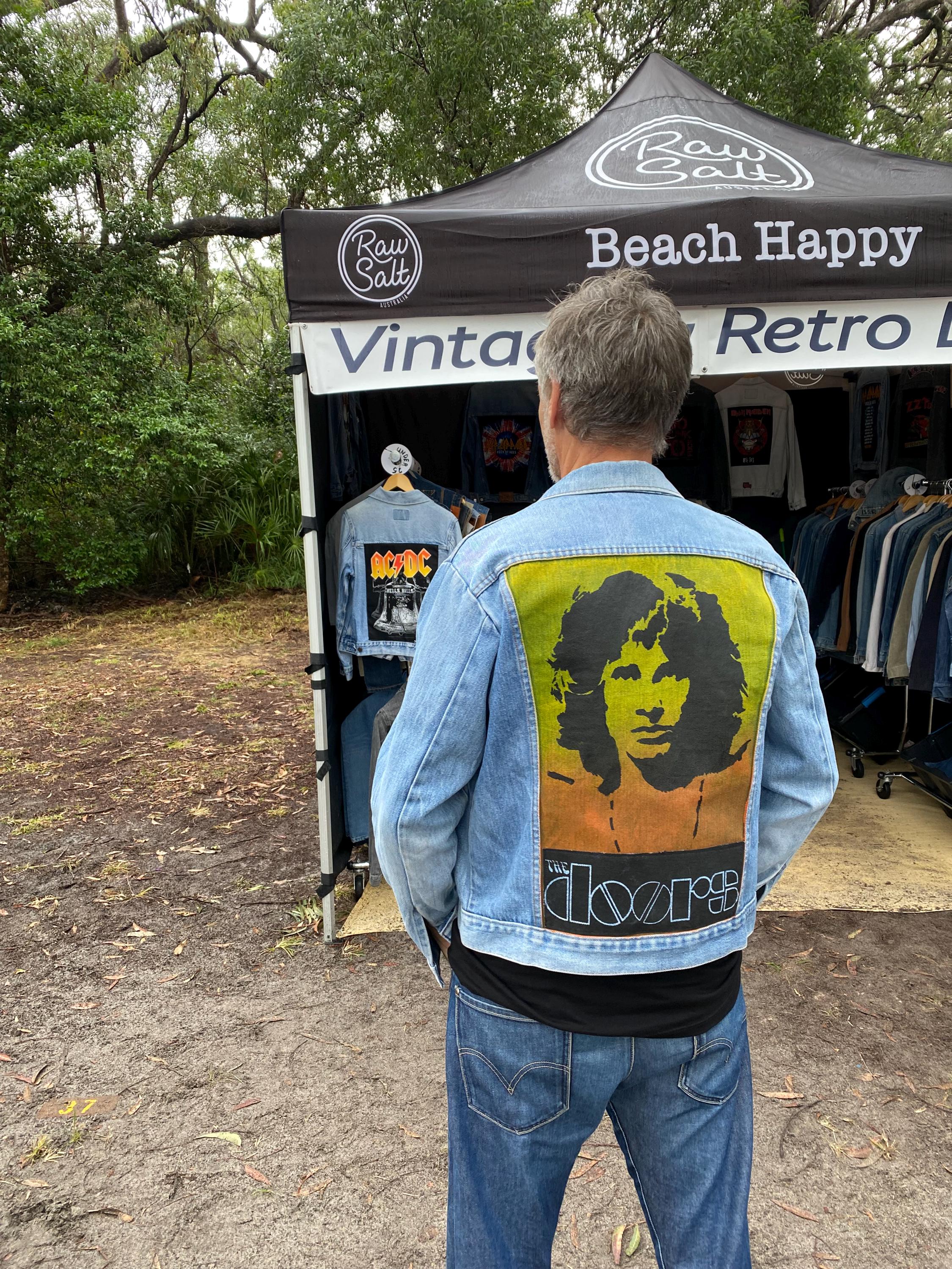 From Japan　バンソン　レミントンジャケット The Doors Jim Morrison Hand Painted Denim Jacket - Etsy