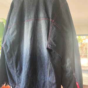 Vintage Avirex Oversized Denim Jacket XL | Y2K Embroidered Streetwear Trucker image 4