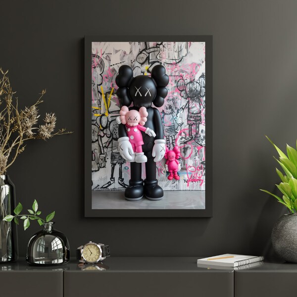 KAWS Hypebeast Street Art Print, Digital Download, Superplastic Graphic Poster, Graffiti Art, Illustration