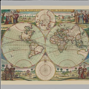 Vintage World Map Tablecloth, Antique Map Table Cover, Traveler Gift, Home Decor, Map Lover Kitchen Accessory