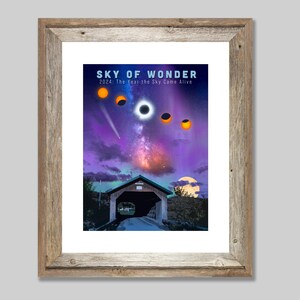 Total Solar Eclipse Poster | Northern Lights Poster | 2024 The Year the Sky Came Alive | Stargazing Poster | Celestial Wall Art