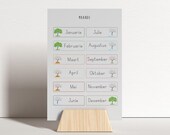 Maande van die Jaar Afrikaans Plakkaat, Waterverf Diere, Opvoedkundige Kalender, Klaskamer Dekor, Tuisskool, Digital Download
