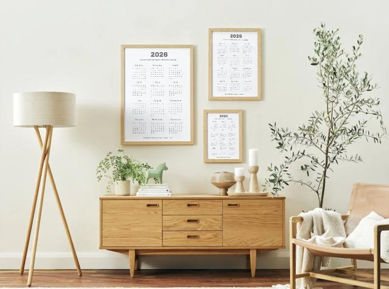 2026 Manifestation Calendar A4 | Minimal Printable Wall Calendar ...