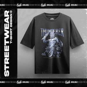 Zeus Streetwear Design: Greek God DTG Print (Digital Download)