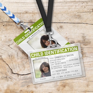 Cartão de identificação infantil | Modelo de licença infantil | Brincadeira de faz de conta infantil | cartão de nome infantil | Modelo de festa de aniversário infantil em tela
