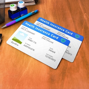 Cartões de Seguro de Saúde Personalizados para Crianças Garantia de Segurança Personalizada | Cartões de Identificação de Saúde para Crianças Cartões de Seguro de Saúde