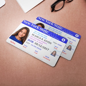 New York State Child Nieuwigheid Rijbewijs kinderen, veiligheidsidentificatiekaart voor kinderen