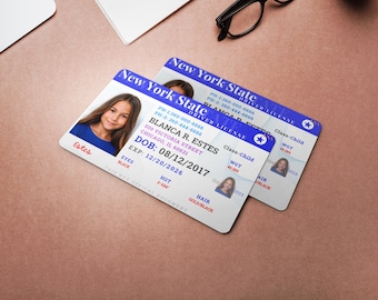 New York State Kind Neuheit Führerschein Kinder, Sicherheitsausweis für Kinder