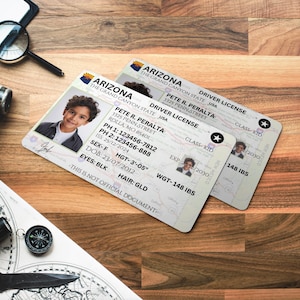 Carte d'identità personalizzate per bambini Carte d'identità personalizzate per la sicurezza/giovani Credenziali per bambini Carta d'identità dell'Arizona