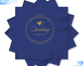 Custom Company Logo Napkins – Personalized Corporate Event Essentials, Gold, Silver Foil Printed, Full color Party Napkin