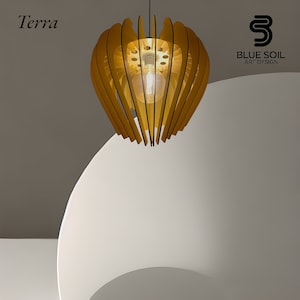 TERRA ,Chandelier Pendant, Modern Chandelier, Ceiling Lamp, Wooden Pendant, Scandinavian, Minimalist, Ceiling Decor, Plug-in Pendant, Gift.