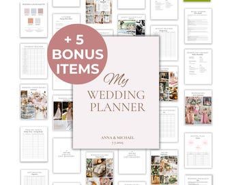 600 Page Canva Wedding Planner Book Template Bundle, Bridal Binder, Wedding Coordination, Wedding To do Lists, Wedding Planning Checklist